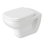 Duravit D-Code Rimless HygieneGlaze Wall Hung Toilet + Seat