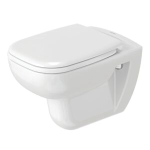 Duravit D-Code Rimless HygieneGlaze Wall Hung Toilet + Seat