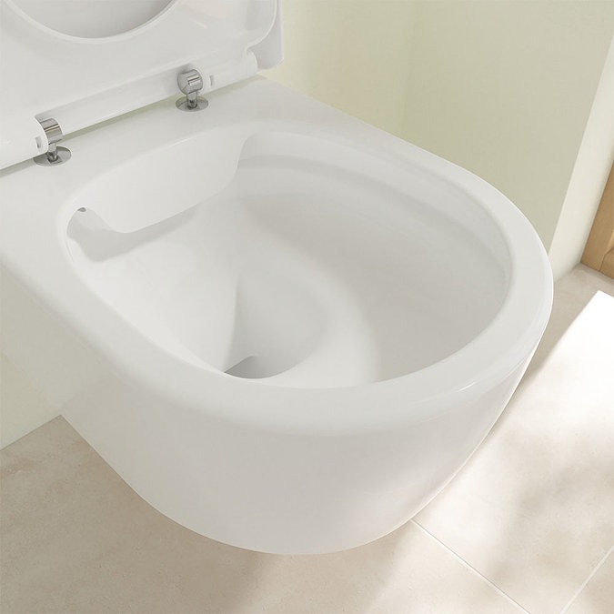 Villeroy and Boch Avento DirectFlush Rimless Wall Hung Toilet w/ Soft Close Seat - Image 2