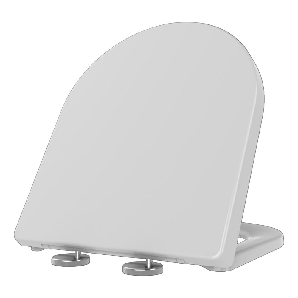 Arezzo Back to Wall Toilet (incl. Slim Soft Close Seat with Brushed Brass Hinges) - Image 7