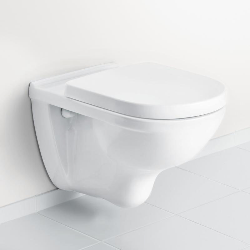 Villeroy and Boch O.novo Compact Wall Hung Toilet + Soft Close Seat - Image 2