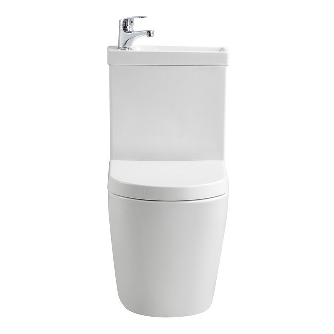Arezzo Space Saving Combined Two-In-One Wash Basin + Rimless Toilet - Image 3