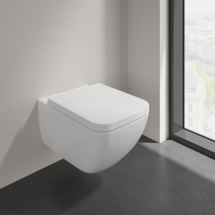 Villeroy and Boch Venticello DirectFlush Rimless Wall Hung Toilet + Soft Close Seat - Image 2