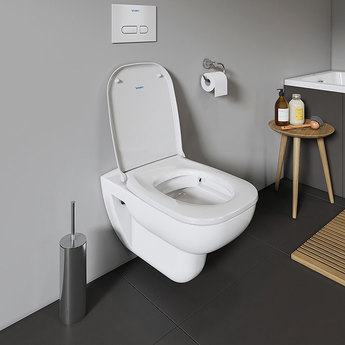 Duravit D-Code Rimless Wall Hung Toilet + Seat - Image 6