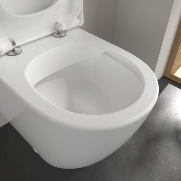 Villeroy and Boch Subway 2.0 DirectFlush Rimless Back to Wall Toilet + Soft Close Seat - Image 7