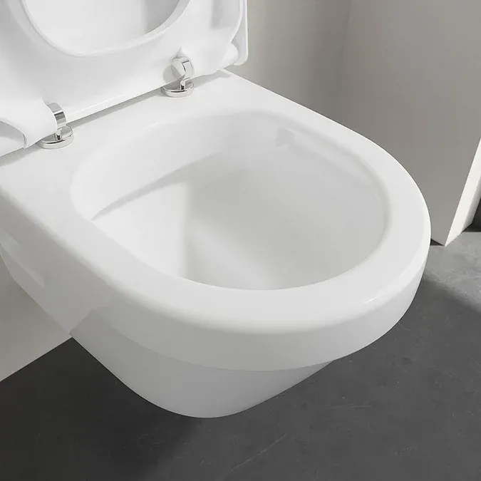 Villeroy and Boch Architectura Compact Rimless Wall Hung Toilet + Soft Close Seat - Image 3