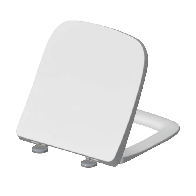 Metro Compact 555mm Rimless Close Coupled Toilet – Soft-Close Seat, Square Design - Image 4