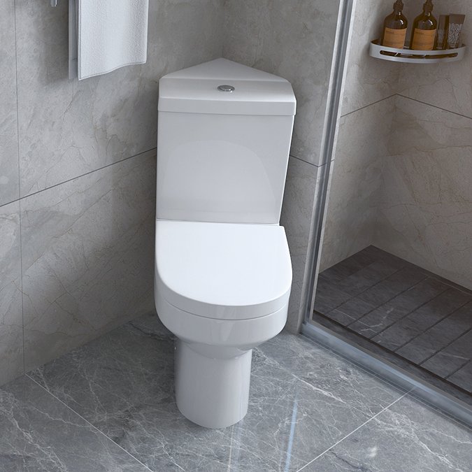 Metro Modern Corner Toilet + Soft Close Seat - Image 4