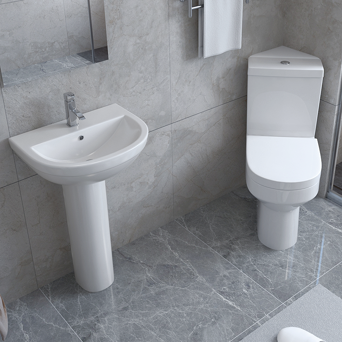 Metro Modern Corner Toilet + Soft Close Seat - Image 3