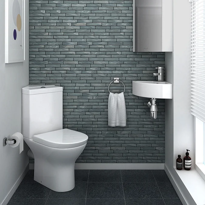 Orion Modern Corner Toilet + Soft Close Seat - Image 6