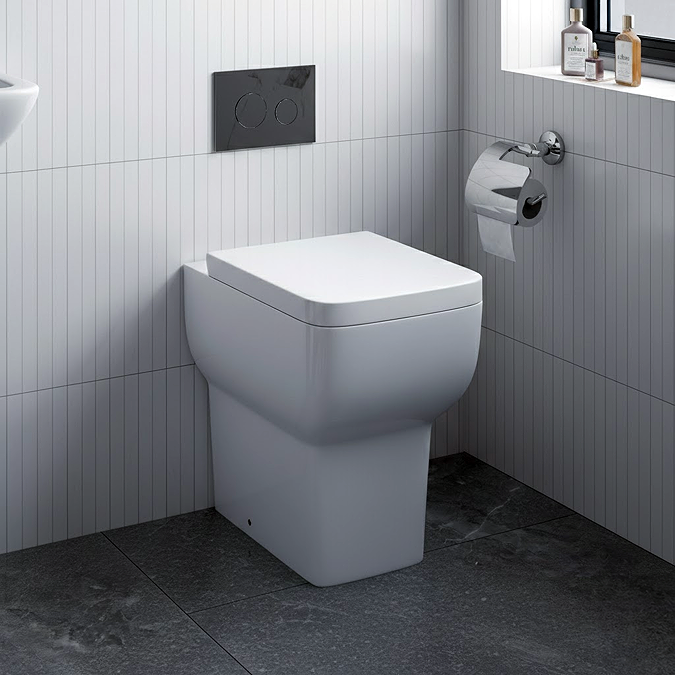 Potenza Comfort Height Back to Wall Rimless Toilet Pan with Soft Close Seat – Gloss White - Image 4