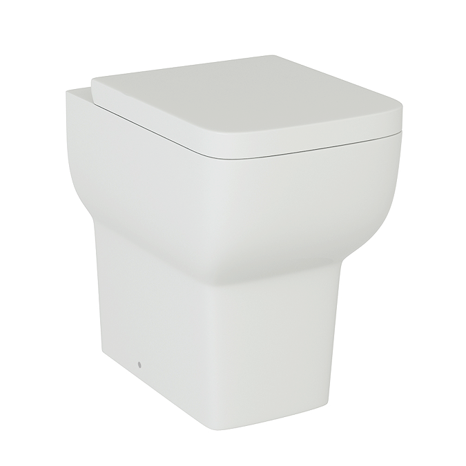 Potenza Comfort Height Back to Wall Rimless Toilet Pan with Soft Close Seat – Gloss White