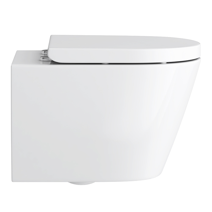 Voyage Tall WC Toilet Unit with Concealed Cistern Frame, Wall Hung Pan & Chrome Flush Plate - Arctic White - Image 8