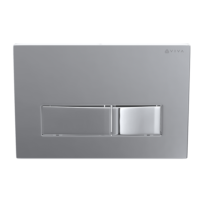 Viva Skylo Ultra Slim Wall Hung Frame With Ultra20 Gloss Chrome Dual Flush Plate - Square Buttons - Image 5