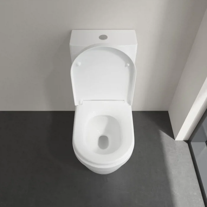 Villeroy and Boch Architectura Rimless Close Coupled Toilet (Side/Rear Entry Water Inlet) + Seat - Image 4