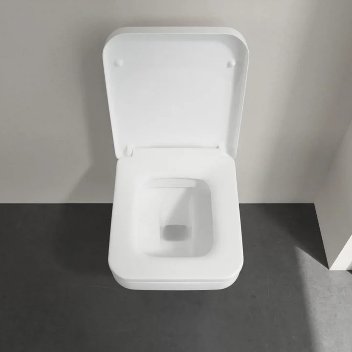 Villeroy & Boch ViPro 2.0 Toilet Frame with Chrome Flush Plate + Architectura Square Wall Hung Toilet - Image 4