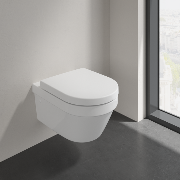 Villeroy & Boch ViPro 2.0 Toilet Frame with Chrome Flush Plate + Architectura Round Wall Hung Toilet - Image 5