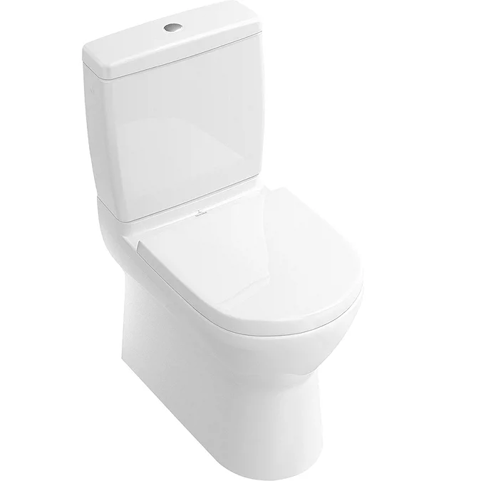 Villeroy and Boch O.novo BTW Close Coupled Toilet (Bottom Entry Water Inlet) + Soft Close Seat - Image 4