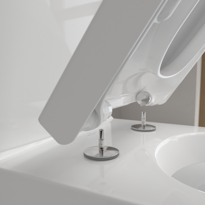 Villeroy and Boch Subway 2.0 DirectFlush Rimless BTW Close Coupled Toilet (Side/Rear Entry Water Inlet) + Soft Close Seat - Image 8