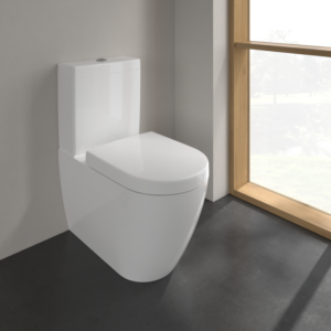 Villeroy and Boch Subway 2.0 DirectFlush Rimless BTW Close Coupled Toilet (Bottom Entry Water Inlet) + Soft Close Seat