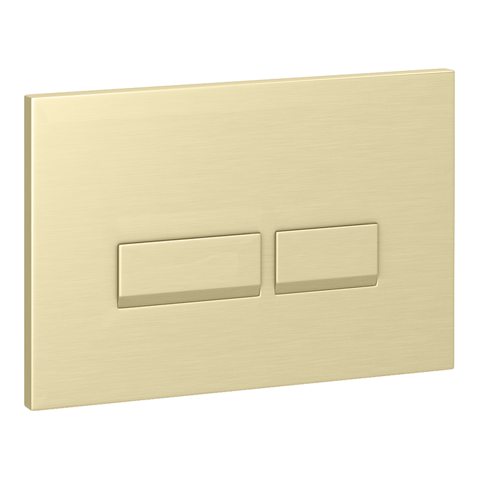 Voyage Tall WC Toilet Unit with Concealed Cistern Frame, Wall Hung Pan & Brushed Brass Flush Plate - Cool Grey - Image 6