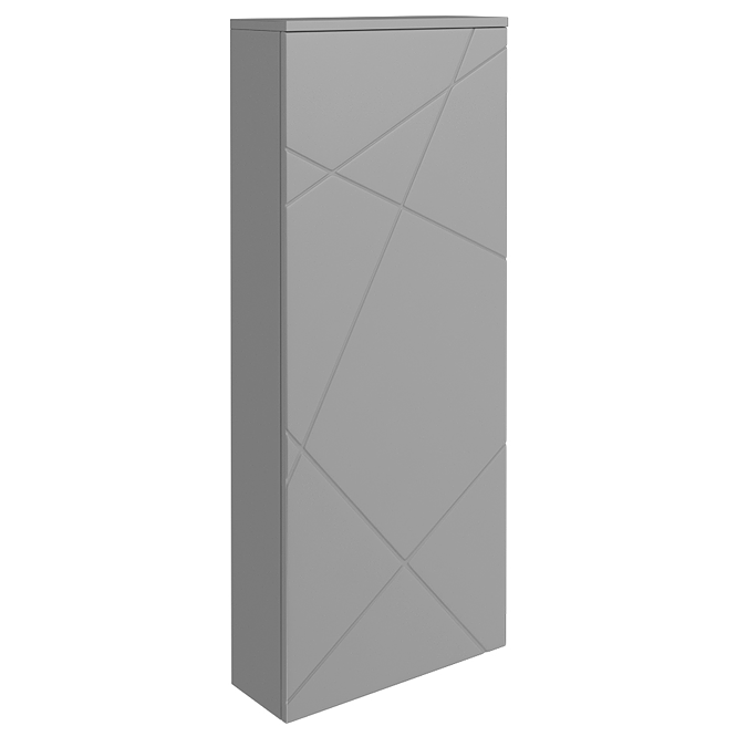 Voyage Tall WC Toilet Unit with Concealed Cistern Frame, Wall Hung Pan & Brushed Brass Flush Plate - Cool Grey - Image 8