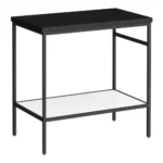 Arezzo 810 Matt Black Stone Resin Worktop with Matt Black Framed Washstand