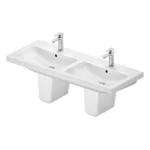 Duravit D-Code 1200mm Double Basin and Semi Pedestal