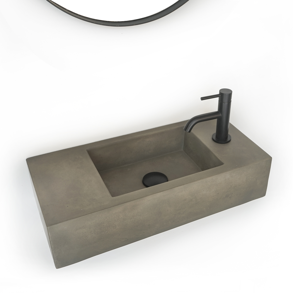 Arezzo Stone Wall Hung Natural Concrete Basin (540 x 250mm) 1 Tap Hole