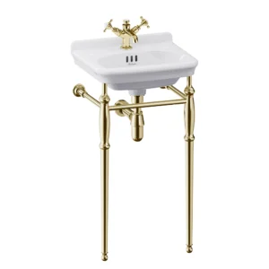 Burlington Guild 450mm Basin & Gold Wash Stand