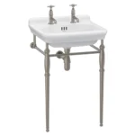 Burlington Guild 560mm Basin & Brushed Nickel Wash Stand