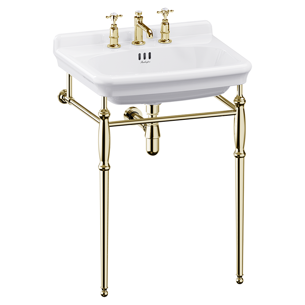 Burlington Guild 620mm Basin & Gold Wash Stand