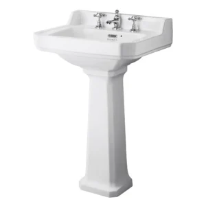 Bayswater Fitzroy Comfort Height Traditional 3TH Basin & Full Pedestal 560mm Basin