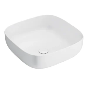 Arezzo 425 x 425mm Matt White Curved Square Counter Top Basin