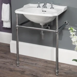 Silverdale Balasani 600mm Wide Basin with Chrome Stand
