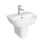 VitrA Zentrum Basin and Half Pedestal - 1 Tap Hole