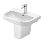 Duravit D-Code 600mm Basin and Semi Pedestal