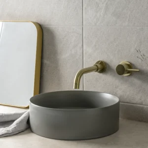 Arezzo 352mm Matt Grey Round Counter Top Basin