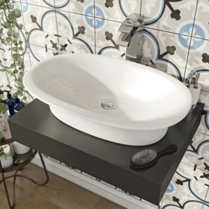 Orchard Monnow 600mm White Countertop Basin