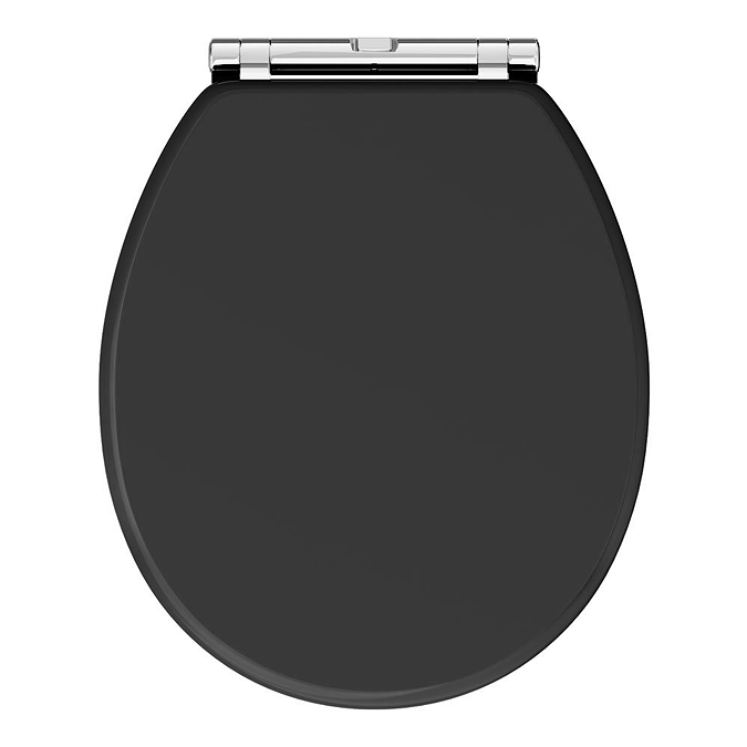 Alchemy 500mm Matt Black WC Unit with Granite Lid & Back to Wall Toilet Set - Chrome Flush - Image 5