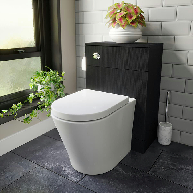 Orchard Wye Essen Black 500mm Back To Wall Toilet Unit - Image 2