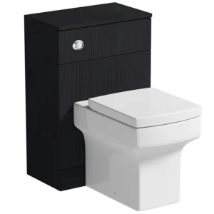 Orchard Wye Essen Black Back to Wall Unit with Pan & Soft Close Seat
