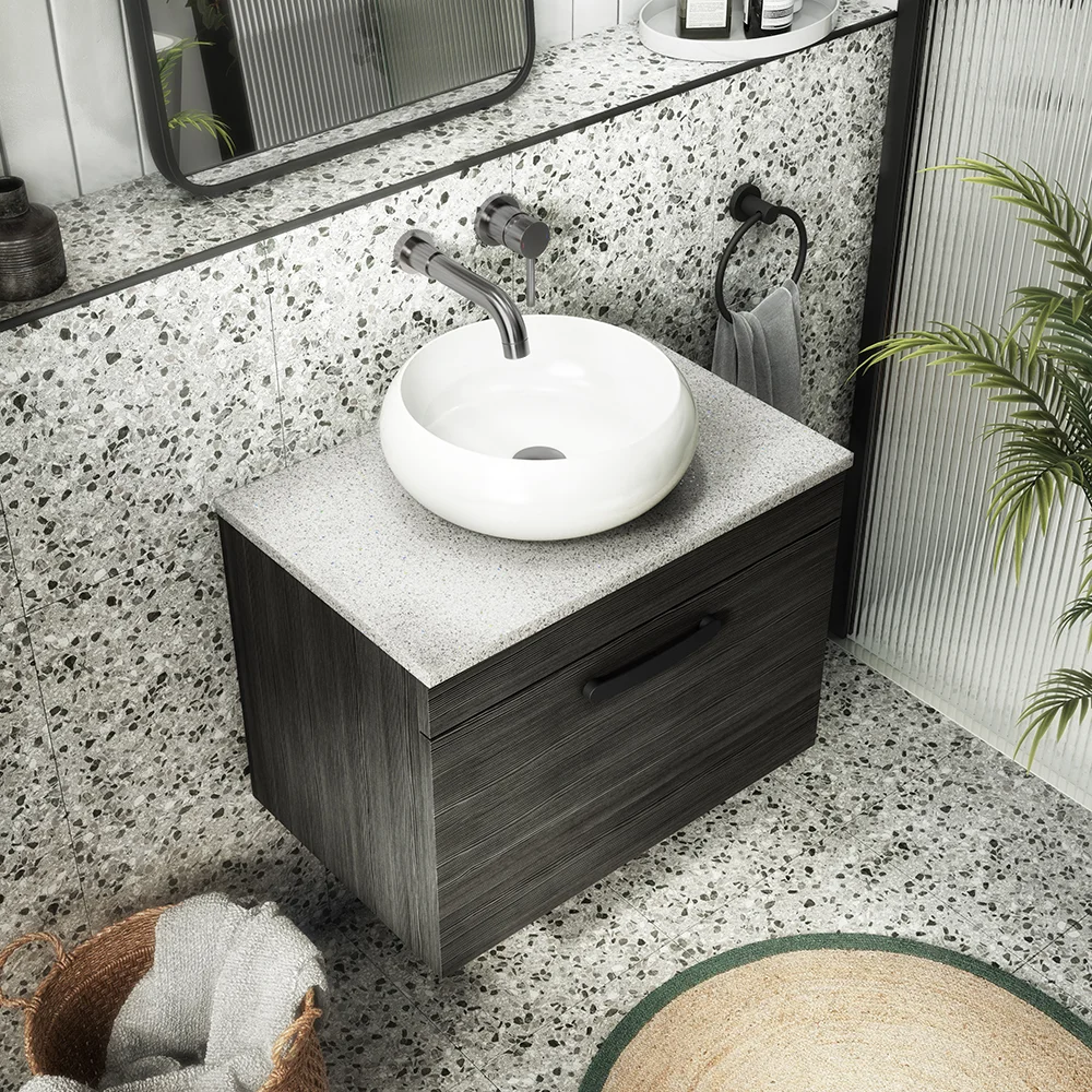 Arezzo Round Counter Top Basin (360mm Diameter - Gloss White) - Image 2