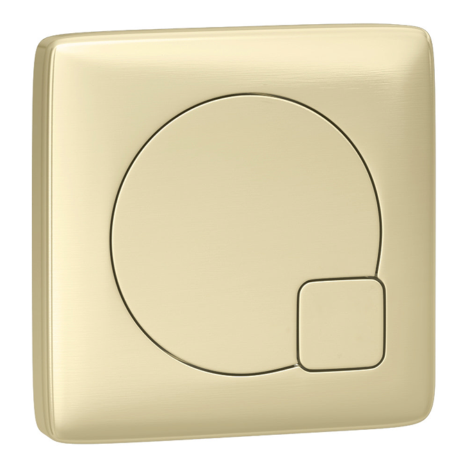 Arezzo 500 Rustic Oak WC Unit with Cistern, Brushed Brass Flush + Modern Pan - Image 4