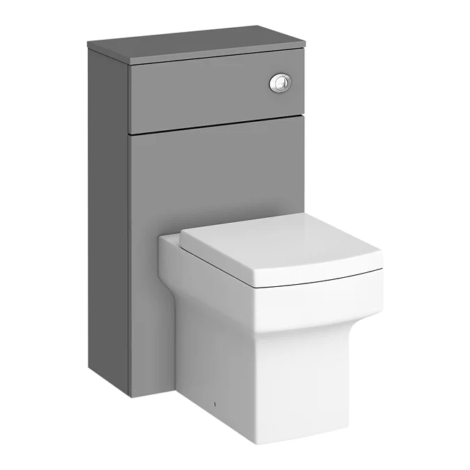 Arezzo 500 Matt Grey WC Unit + Cistern & Square Pan
