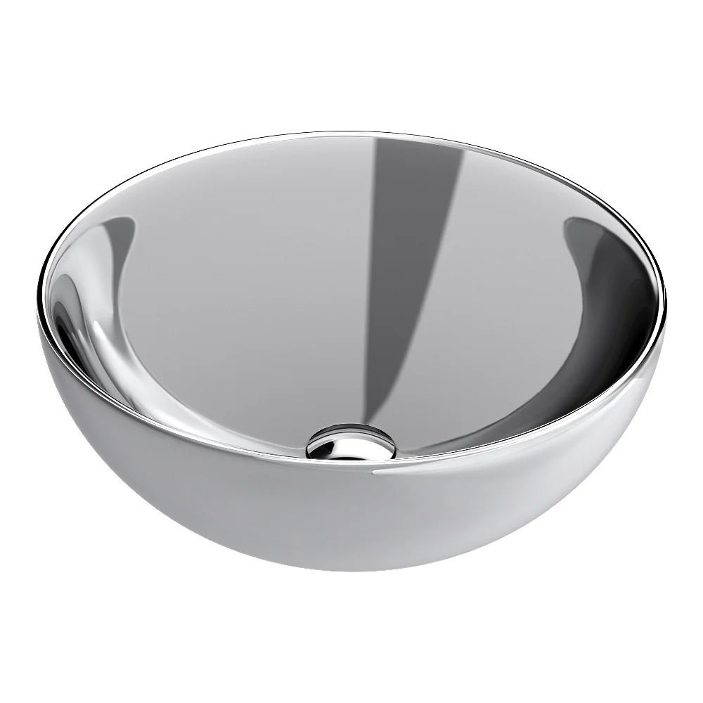 Arezzo Round 415mm Silver Ceramic Counter Top Basin - Image 2