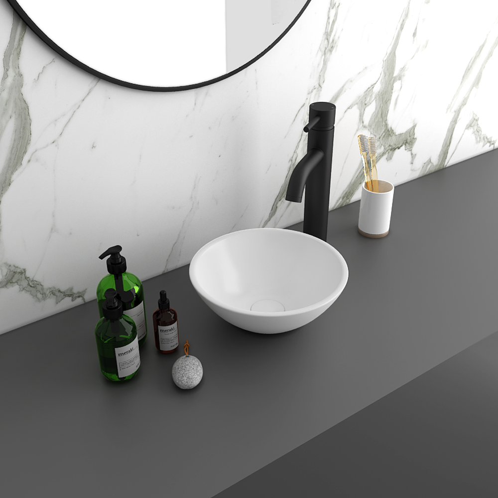 Arezzo 280mm Round Countertop Basin Gloss White - Image 4