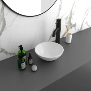 Arezzo 280mm Round Countertop Basin Matt White