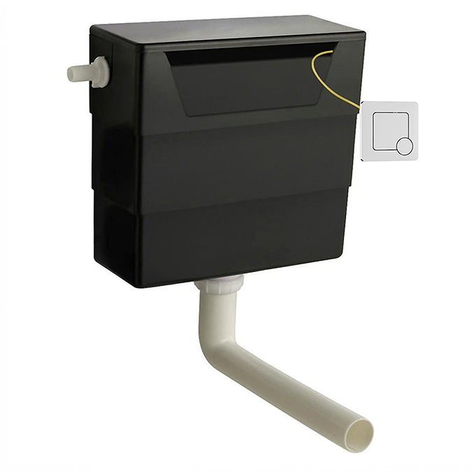 Alchemy 500mm Matt Black WC Unit with Granite Lid & Back to Wall Toilet Set - Chrome Flush - Image 8