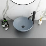 Arezzo 400mm Matt Grey Round Counter Top Basin